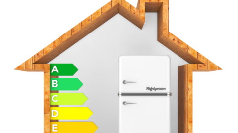  Afbeelding die de energieprestaties van een koelkast illustreert.